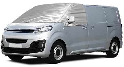 Luxus Frontscheibe Wrap Cover Ersatz für Citroen Jumpy/Opel Vivaro 2016-26 | Auto Windschutzscheiben Abdeckung UV-Schutz, 600D Sonnenschutz Wasserdichtes Schnee-Eisschutz, Staubschutz