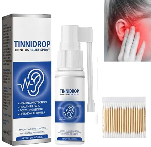 Tinnitus Relief Spray,Tinnitus Relief for Ringing Ears,Herbal Drops for Tinnitus Improve Listening,Educes Ear Noise,Relieves Tinnitus,Ear Back,Ear Discomfort, Relieves Ear Noise (1PCS)