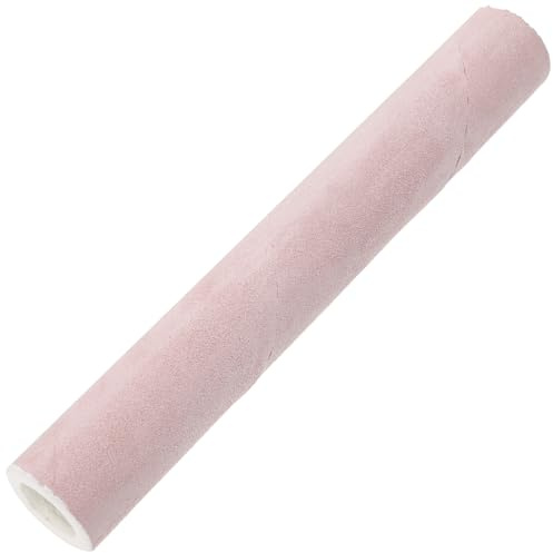 Abaodam Tibetan Singing Bowl Mallet 7.67 Inch Leather Sound Bowl Stick with Pink Suede Head for Meditation Yoga Relaxation and Healing Instrument