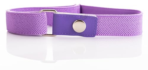 Olata Children’s Stretch Elasticated Adjustable Belt with Snap Fastening, 1-6 years. Lilac