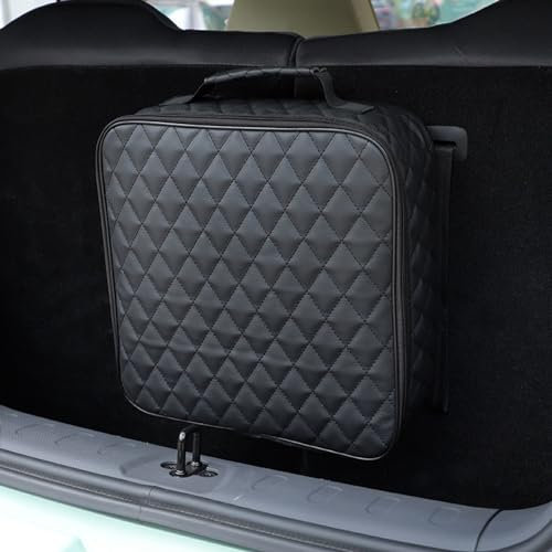 Lidzopas EV Charger Storage Case,Waterproof Car Hose Storage Bag Large Capacity 2-way Zipper Car Boot Organiser for Storing Battery Bridges Extension Cables Trailer Cables black One