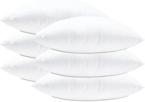 Craft Native Paquete de 6 protectores de almohada con cremallera, ultra lujosos, antialérgicos, protectores de almohada, protectores de almohada de algodón suave y transpirable, hipoalergénicos (6 x