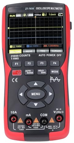 50-MHz-Zweikanal-Hand-Digitaloszilloskop-Multimeter mit 3,5-Zoll-Farbbildschirm, Signalgenerator für einfache Wellenformmessungen