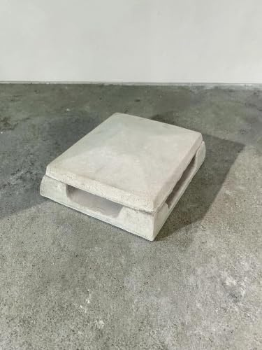 Schornsteinabdeckung aus Beton für stillgelegte Schornsteine | 27x32cm | robust und wetterbeständig |