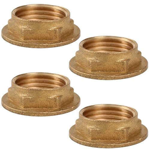 Flansch-Kontermuttern, G1/2-Messing-Innengewinde, Sechskant-Sicherungsmuttern, Ersatz für Klempnerarbeiten, Modell C, 4 Stück