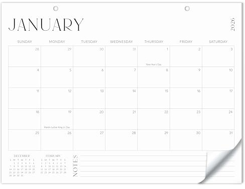 Aesthetic 2026 Desk Calendar - Runs From June 2025 Until December 2026 - Large Minimalistic Office Desktop/Wall 2025-2026 Calendar 16x12 for Easy Organizing