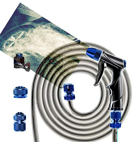 CONGRUI Tissu extra résistant – Tuyau extensible flexible avec buse de pulvérisation en métal antirouille et sans compression (10 m)