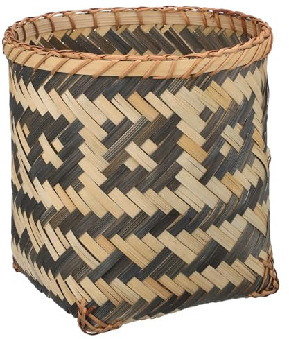 Ciieeo Corbeille à Papiers Tressée en Bambou, Panier de Rangement