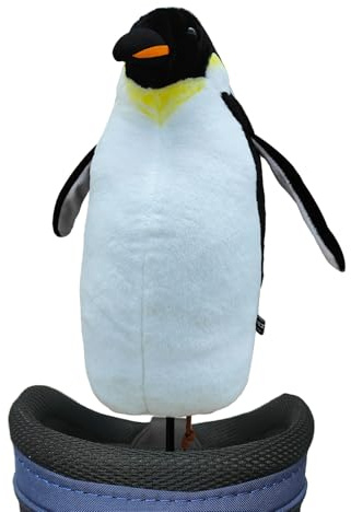 CHEZBABY Plüsch-Tier-Sport-Kopfbedeckung, Golfschlägerhaube, für Golfliebhaber, Damen und Herren (Kaiserpinguin)