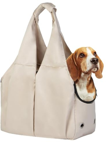 Handtasche für kleine Hunde, Katzen und Welpen, Weiche Hunde-Reisetasche, Faltbar Leicht Tragetasche mit 4 großen Taschen für Haustiere bis 15 lbs, für Reisen und Ausflüge