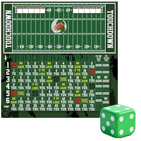 Fußball-Würfelspiel, Tischspiel mit Würfelbrett und abwischbarer Anzeigetafel, ideal für Familienabende, zum Kennenlernen und für Partys. Interaktives Sportstrategie-Set für jede Menge Spaß.