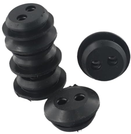 Set di 6 passacavi in ​​gomma con design a 2 fori for applicazioni di sigillatura del serbatoio del carburante