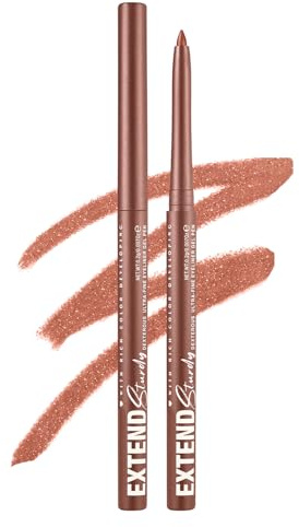 Eyeliner vattentät, bronskräm eyeliner penna med metallisk finish, hållbar och torkbeständig kajalpenna, matt roterande penna, ögonskuggspenna, glitter brun ögonskuggspenna, högpigmenterad