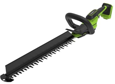 Greenworks 24V Akku-Heckenschere 51 cm, bürstenloser Motor, Doppelmesser 28 mm, Hedge Sweeper integriert, ergonomischer Rundgriff, ohne Akku HT2002DA1