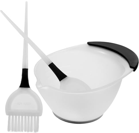 CANIGHT Cuenco para Tinte y Pinceles para Teñir el Cabello, Set de Herramientas para Peluquería y Barbería, Apto para Salones y Uso en Casa Color Aleatorio Varios estilos
