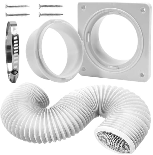 Tuyau Climatiseur Mobile Tuyau Évacuation Climatiseur Mobile 13/15cm Diamètre 150mm Tube Ventilationde Portable Évacuation Flexible Ventilation Kit Tuyau Flexible + Joint + Raccord + Collier + Vis