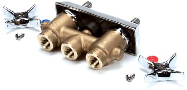 T&S Brass B-0512 Concealed Mixing Faucet, Wall Mount, 3/8 Npt Inlets and Outlets, 4-Arm Handles