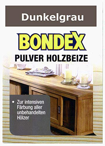 Bondex Holzbeize Pulverbeize Beutelbeize Beize auf Wasserbasis für Möbel 5er Pack (dunkelgrau)