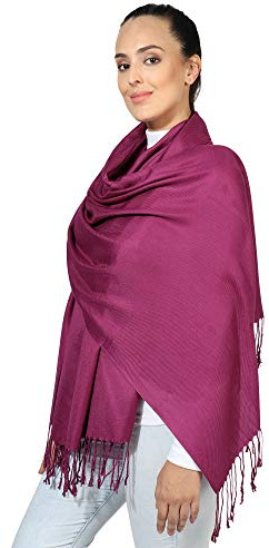 World of Shawls Supermjuk pashminasjal sjal halsduk, Subtilt vin,