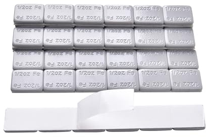 A A IN 1/2oz, 0.5oz, Grey, Stick on Wheel Weights for Cars, Trucks, SUVs, Motorcycles, Low Profile, Adhesive Stick On Wheel Weights, 144oz/Box,288pcs.