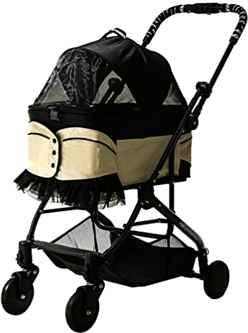 Hundewagen Hundebuggy Faltbarer Katzen-Hunde-Haustierwagen, Luxus-Spitzen-Jogging-Kinderwagen Für Kleine Mittelgroße Haustiere, Mit Freistehender Haustiertrage