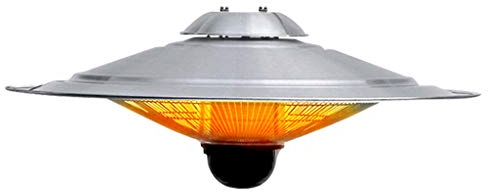 Calentador Gqq @ Eléctrico Colgante, Interior/Exterior Halógeno Impermeable Clasificación IPX4 3 Niveles de Potencia con Control Remoto para Jardín Exterior Sombrilla Techo Patio