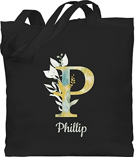 Geschenk mit Namen personalisiert by Shirtracer - Baumwolltasche - Initialen - Namens Geschenk