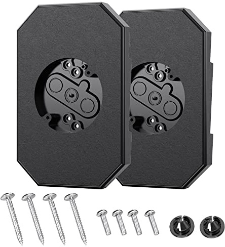 Siding Mounting Kit, Siding Mount Block, Outdoor Light Mounting Block with Built-in Electrical Box, Light Mount Plate for 4 inch and 1/2 inch Lap Double, Black, 2 Pack