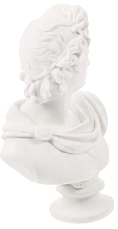 Cabilock Griechische Skulptur Griechische Büstenstatue Michelangelo David Kopf Schreibtischaufsatz Griechische Kopfstatue Weiße Menschliche Skulpturfigur Mann Nordisch Kopf Formen Harz