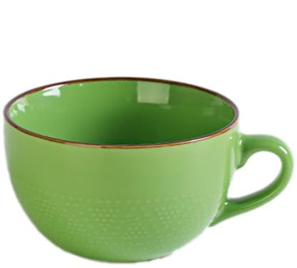 HOUSN Kaffeetasse Groß Becher Tasse, 700 ml Keramik Suppentassen, Porzellan Müslischalen mit Henkel, Tee Tasse Müsli Salat Schale Schüssel, Geschenke Kaffeetasse,4