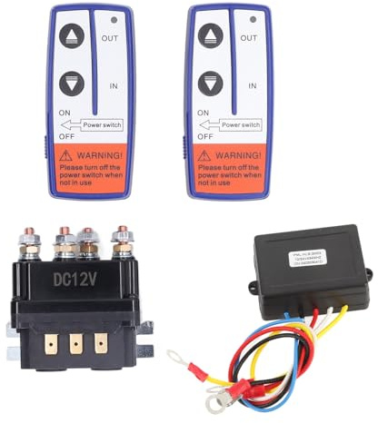12V 250A Seilwinde Relais seilwinde funk mit relais Windenrelais Mit Fernbedienung, Magnetschalter Schwerlast-Relais Windenrelais Kit Für Atv Und Industriefahrzeuge seilwinde funk mit relais Relés