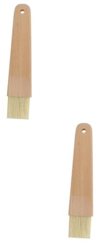 Cabilock 2st Lackierter Pinsel Grillbürsten Für Den Grill Bastelpinsel Borsten Bürste Bbq-marinadenbürste Backpinsel Hölzern