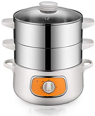 Olla para cocinar al Vapor, vaporera eléctrica Multifuncional para hogar, pequeña vaporera Doble Capa, máquina para Desayuno, vaporera Gran Capacidad con Apagado automático