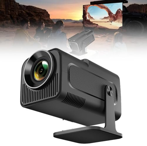 Mini Projector WIFI6,Native 1080P 4K Supported 5.0 Bluetooth Home Theater Movie Projector, 180° Rotable Projector Automatic correction, Outdoor Movie Projector Short Throw Home Theater Projector
