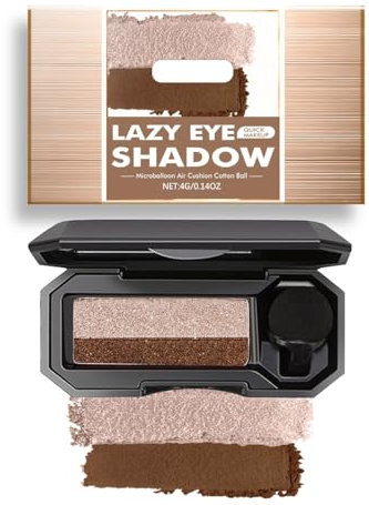 Perfekter Zweifarbiger Lidschatten, Glitzer-Lidschatten-Palette, Tragbarer Zweifarbiger Lidschatten, 2-in-1-Doppelfarben-Augenbrauenpuder, Wasserfeste Lazy-Lidschatten-Paletten For Frauen(05)
