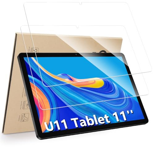 Hianjoo 2 Pack Screen Protector Compatible with DOOGEE U11 / U 11 Pro Tablet 11 Inch/Tab A9+ / Tab G6 11 Inch, Tempered Glass Film Easy Installation [Scratch Resistant ]