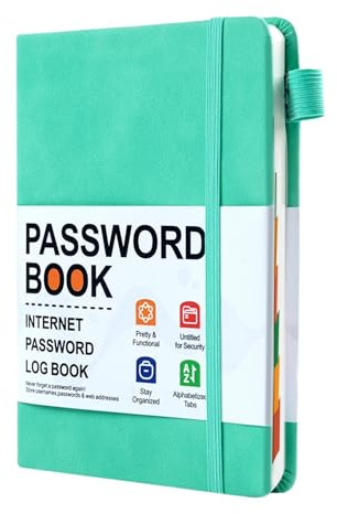 Passwort-Adressbuch, Passwortbuch,Internet-Computer-Passwortverwaltungsbuch mit alphabetischen Tabs - Taschen-Adressprotokoll-Passwort-Notizbuch für sensible Daten, Website-Anmeldungen und wichtige Ko