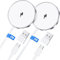 15W Caricatore Wireless iPhone 2M, 2 Pezzi Caricatore Mag-Safe per iPhone 16 15 14 13 12 Pro Max/Mini/XS/XR/X/AirPods 2/3/pro, Caricabatterie iPhone Caricatore iPhone Wireless Ricarica Magnetico