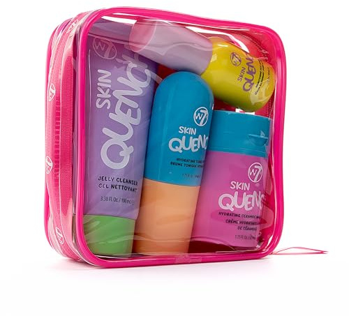 W7 Skin Quench Full Size Skincare Gift Set - Hydrating Skincare Bundle with Aloe Vera & Ceramides - Complete & Long-Lasting Moisturising At-Home Routine