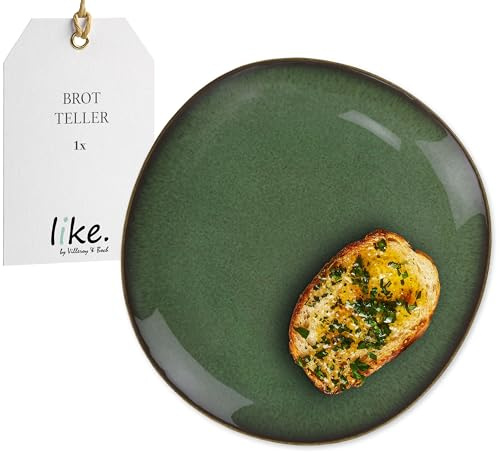 Villeroy & Boch – Lave Vert Brödtallrik, liten, tål maskindisk och mikrovågsugn, handbearbetad stil, reaktiv glasyr, rustik charm, stengods