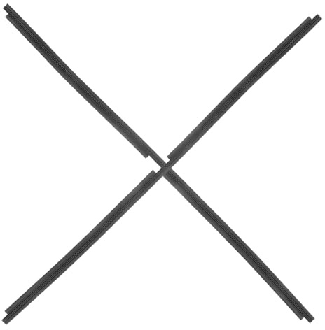 Healifty 2pcs Windshield Wiper Blades Refills Car Window Squeegee Replacement Plastic Strips