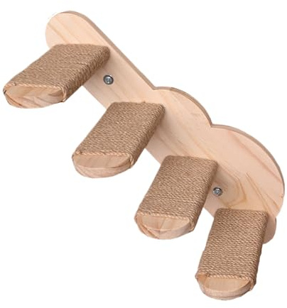 Streysisl Katzentreppe für Wand, Kletterstufen, Wandtreppe, schwimmende Holztreppe, sichere, elegante Kätzchenregale, Sitzstangen für Schlafzimmer, Wohnzimmer, Innenbereich, für kleine Räume