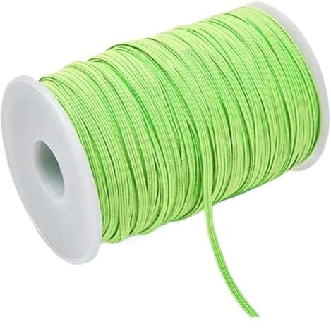 Banda elástica de goma de colores de 3 mm y 6 mm for coser, cinta elástica de licra, adorno for tela, accesorios de bricolaje for prendas de vestir, elástica for coser.(Green2,6mm 100yards)