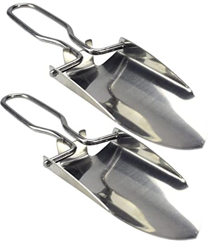 ifundom 2piezas Mini Pala Plegable De Jardín Pala Pequeña Multifuncional De Acero Inoxidable Herramienta De Jardinería para Plantar Flores para Camping y Escalada