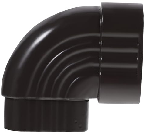 Raccord Coude de Gouttière 90° en Alliage D'aluminium Noir | Finition Brossée, Étanchéité Soignée et Pose Simple, Résistant à L’oxydation Fissures