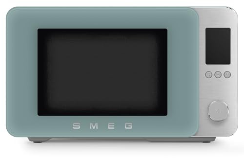 Smeg, Four à Micro-ondes Combiné MOC02EGMEU, 9 Fonctions et 3 Combinées, 25 Programmes Automatiques, Technologie Inverter, Système Soft Close, Accessoire Grille Inclus, 2100 W, Vert Émeraude Mat