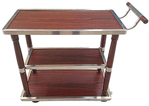 Carro de Almacenamiento Industrial con Ruedas, Carrito de Servicio con botellero y Ruedas, Carrito de Bar de Cocina de 3 Niveles para Servicio de Vino y té.