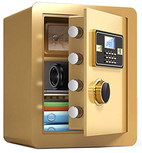 Safe-Electronic Password Safe, Legerad stålplåt, Dubbellarm, Stort utrymme, Micro Seam Anti-Drilling, Miljövänlig färg, Solid Lock Bolt/B / 45CM starkbox