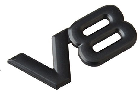 DSYCAR 3D Metallo Decorazione Auto Metallo Adesivo V8 Camion Car Badge Emblem Sticker per Universal Cars Moto Bike Car Styling Accessori Decorativi (V8-Nero)