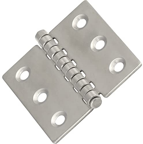 OPIOL QUALITY® Scharnier gestanzt 60x60 mm aus Edelstahl A2 V2A (4 Stück) Scharniere Steckverbinder Edelstahlscharnier Türband Aufschraubband Türscharnier